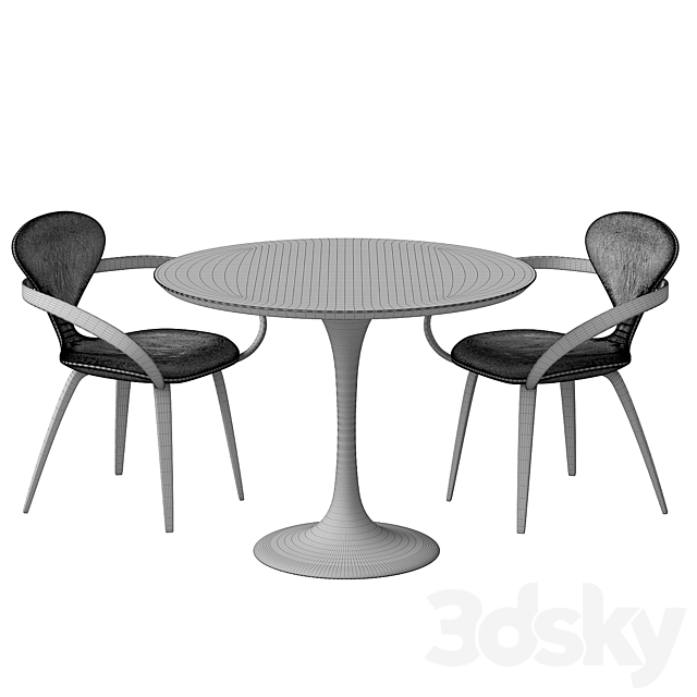 group with chairs apriori N (round table) OM 3DSMax File - thumbnail 5