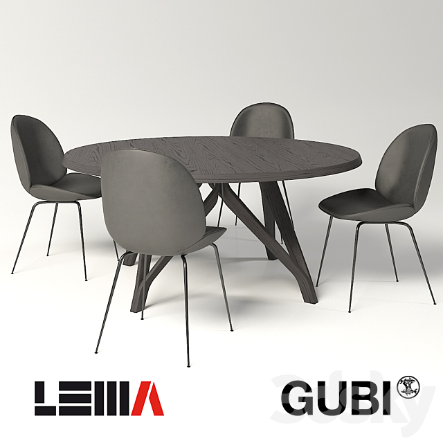 Gubi _ Beetle Dining & Lema _ Wow 3DSMax File - thumbnail 1