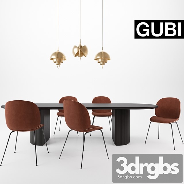 Gubi beetle chair moon table multi-lite pendant 2 3dsmax Download - thumbnail 1