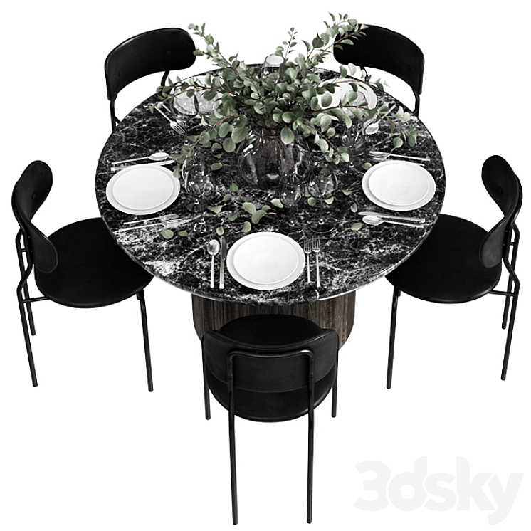 GUBI Dinning Set 3DS Max - thumbnail 2