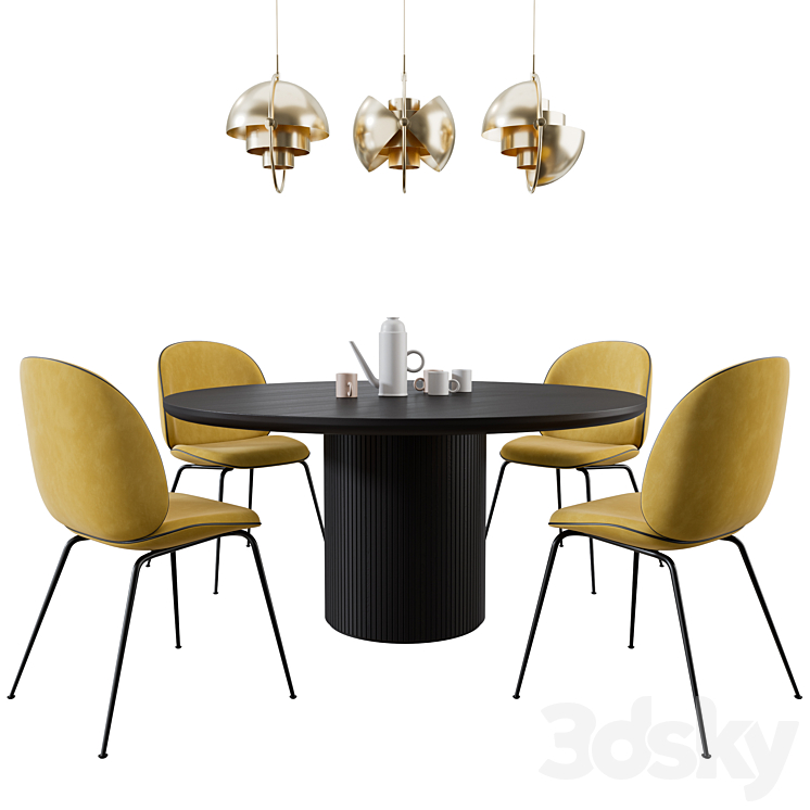 Gubi Dinning Set 3DS Max - thumbnail 1