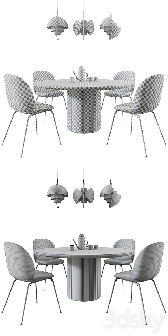 Gubi Dinning Set 3DSMax File - thumbnail 3