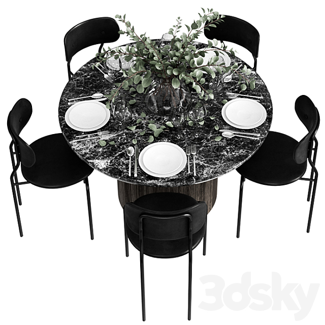 GUBI Dinning Set 3DSMax File - thumbnail 2