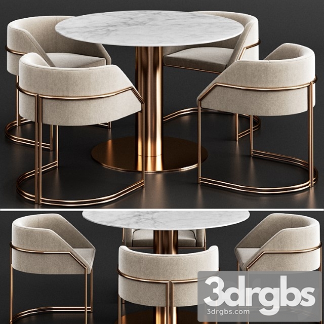 Gubi & giopagani dinning set 2 3dsmax Download - thumbnail 1