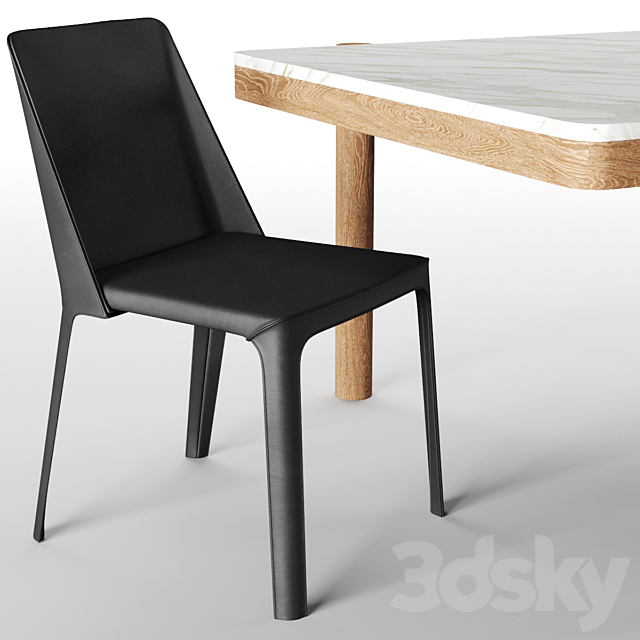 Gustav Table and Isabelle Chair 3DSMax File - thumbnail 2