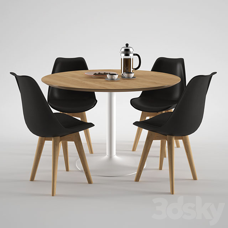 Habitat Lance Dining Table 3DS Max - thumbnail 1