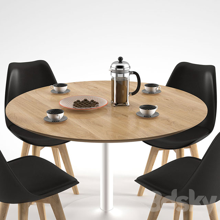 Habitat Lance Dining Table 3DS Max - thumbnail 2