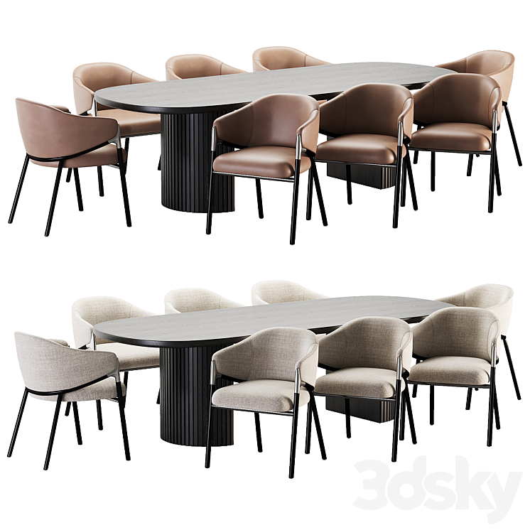 Hammer Dining set 3DS Max - thumbnail 1