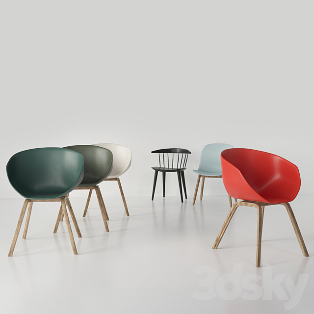 Hay table and chairs and decorative set 3DS Max Model - thumbnail 3