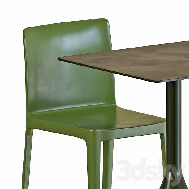 Hay table and chairs set 5 3DS Max Model - thumbnail 2