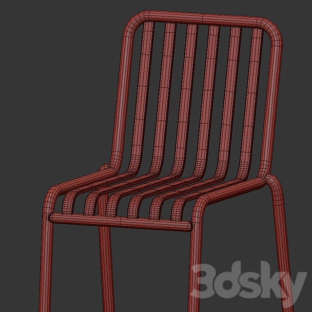 Hay table and chairs set 5 3DS Max Model - thumbnail 7