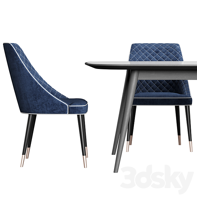 HER 042 G Mido table Konyshev chair 3DSMax File - thumbnail 4