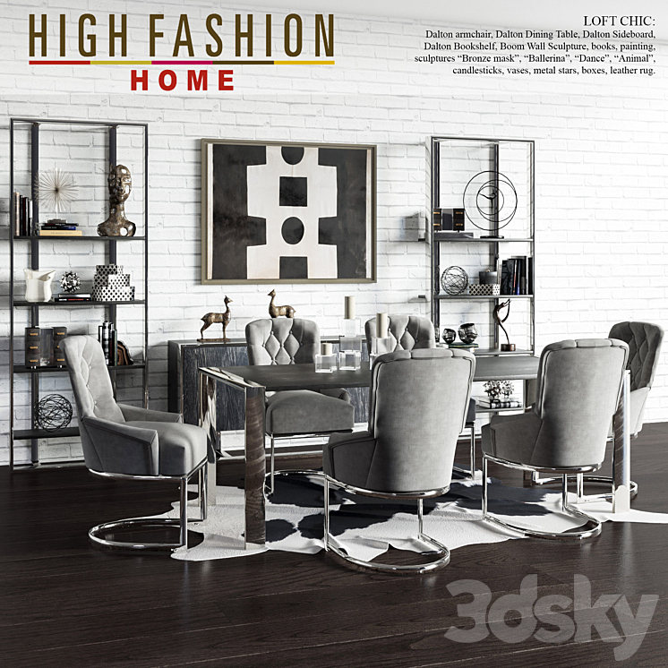 High Fashion Home – Loft Chic Dalton 3DS Max - thumbnail 1