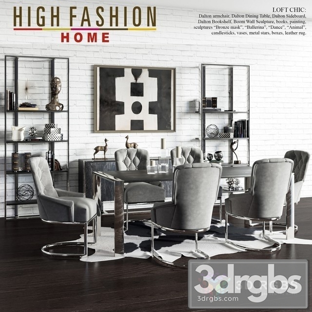 High Fashion Home Loft Chic Dalton 3dsmax Download - thumbnail 1