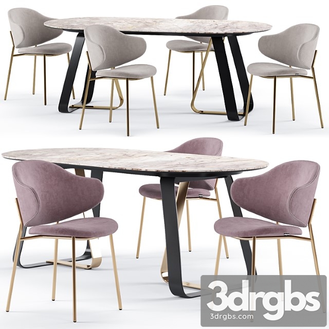 Holly dining chair and sunshine table – calligaris - thumbnail 1