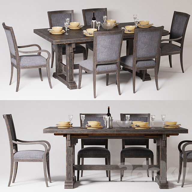 Hooker Furniture Beaumont Dining 3DSMax File - thumbnail 1