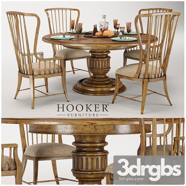 Hooker furniture grandover round single 2 3dsmax Download - thumbnail 1