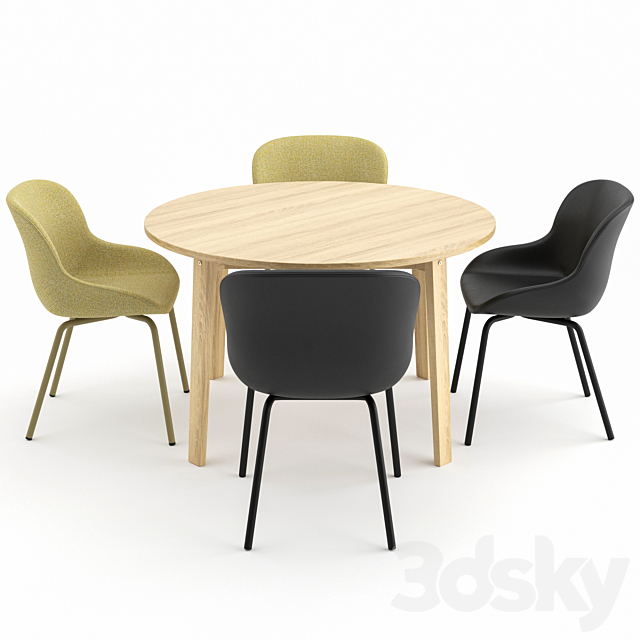 HYG Chair + Slice Table by Normann Copenhagen 3DSMax File - thumbnail 2