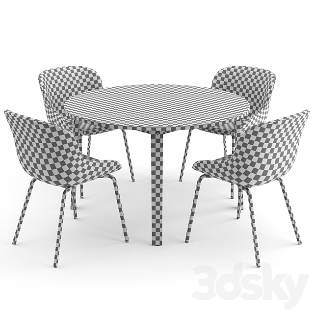 HYG Chair + Slice Table by Normann Copenhagen 3DSMax File - thumbnail 4