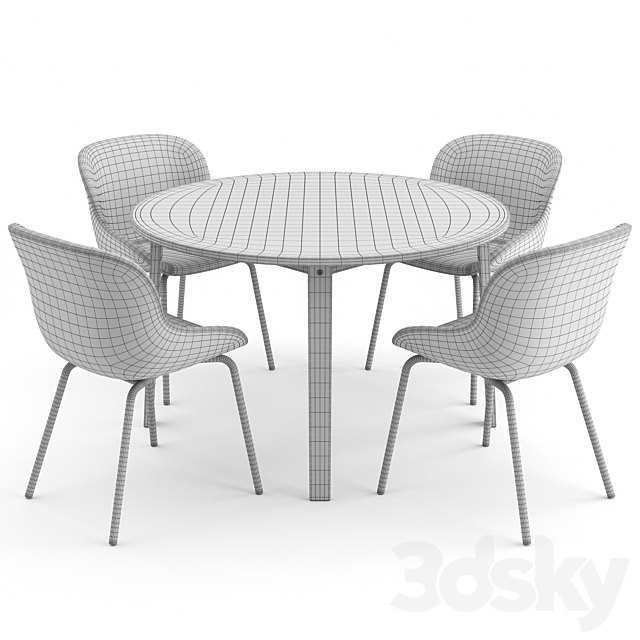 HYG Chair + Slice Table by Normann Copenhagen 3DSMax File - thumbnail 5