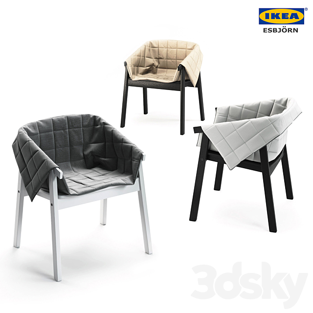 IKEA (chair Esbjorn. Table Tranetorp. Ikea PS led lamp) 3ds Max - thumbnail 2