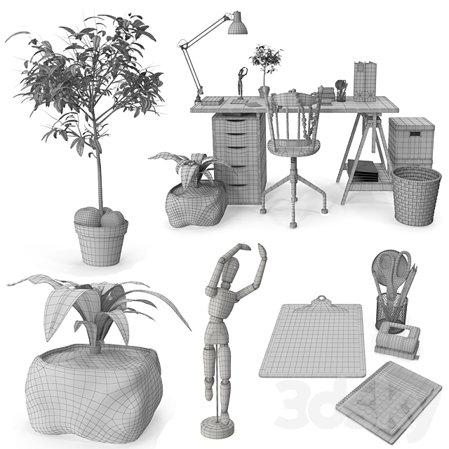 IKEA decorative set 3DSMax File - thumbnail 3