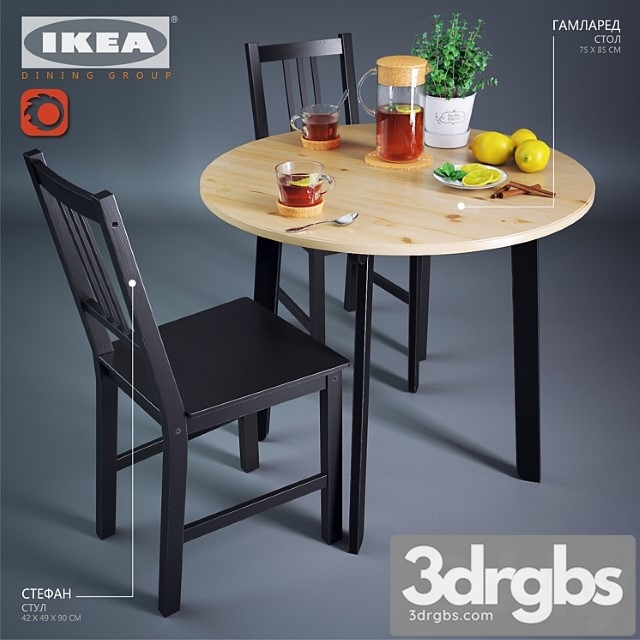 Ikea Dining group 2 2 3dsmax Download - thumbnail 1