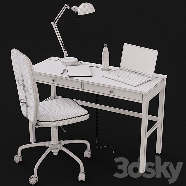 IKEA HEMNES desktop 3DSMax File - thumbnail 3