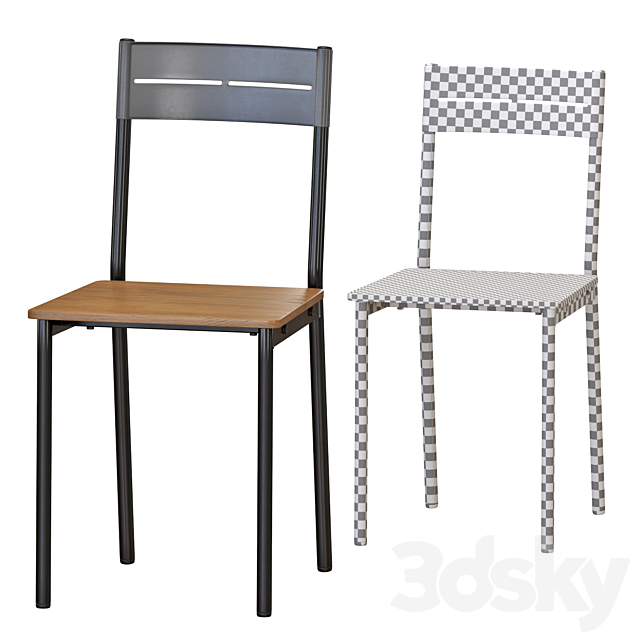 IKEA SANDSBERG Table And Chairs 3DSMax File - thumbnail 2