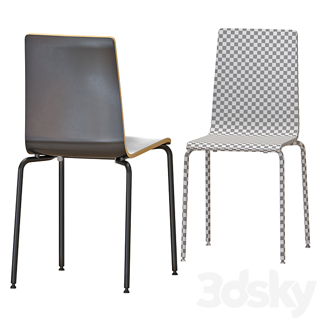 IKEA SANDSBERG Table And Chairs 3DSMax File - thumbnail 5