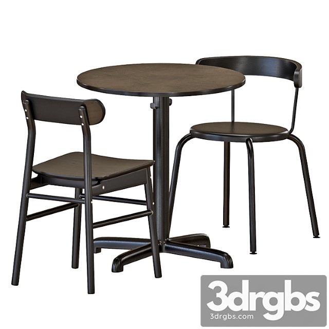 Ikea Stensele Table And Chairs 3dsmax Download - thumbnail 1