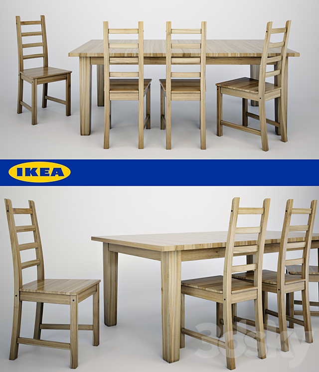 Ikea Sturnes + Kaustby 3DS Max Model - thumbnail 2