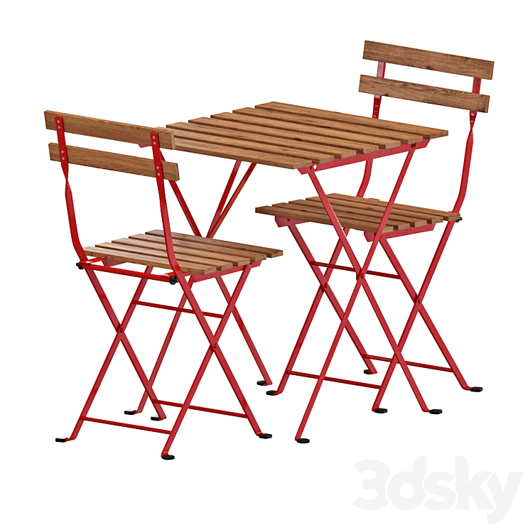 IKEA TÄRNÖ Table And Chairs 3DS Max Model - thumbnail 3