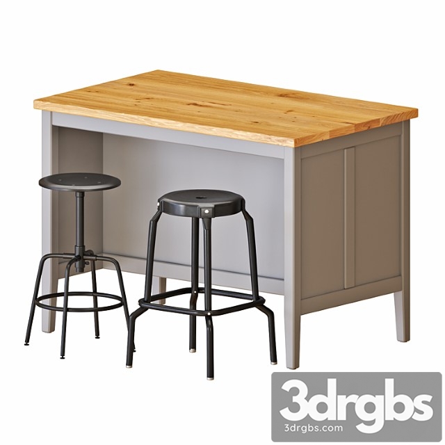 Ikea tornviken kitchen island 2 3dsmax Download - thumbnail 1