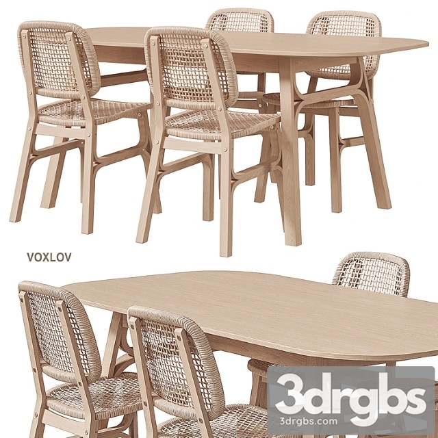 Ikea voxlo?v dining table and chair - thumbnail 1