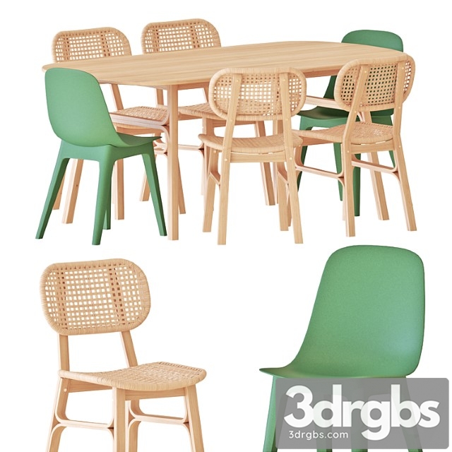 Ikea voxlov table and chairs - thumbnail 1