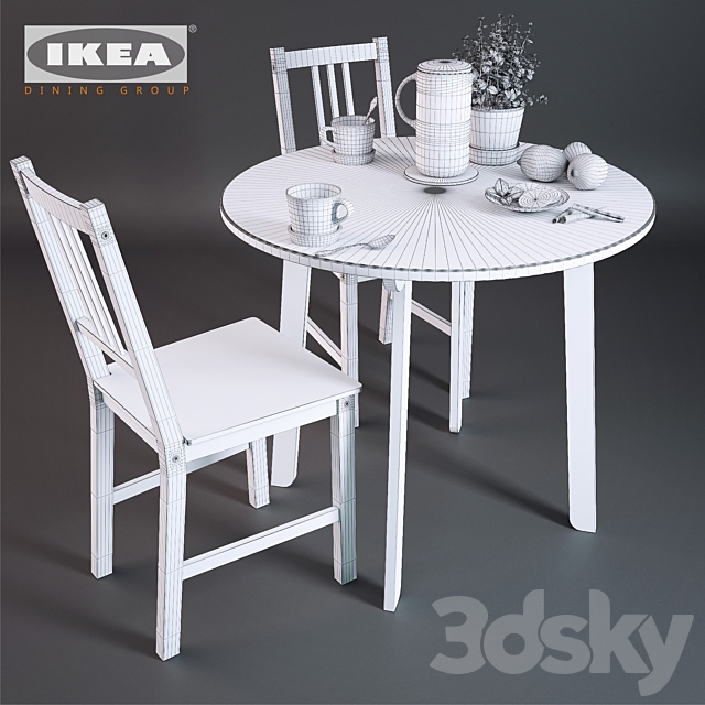 IKEA_dining group_2 3DSMax File - thumbnail 3