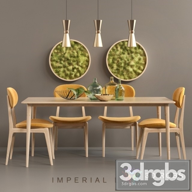 Imperial Line Table and Chair 3dsmax Download - thumbnail 1