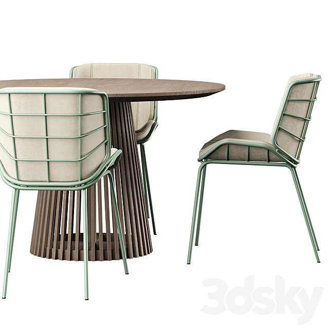 Irune Ola Forma Table Traba GIACOMO CATTANI chair 3DS Max Model - thumbnail 4