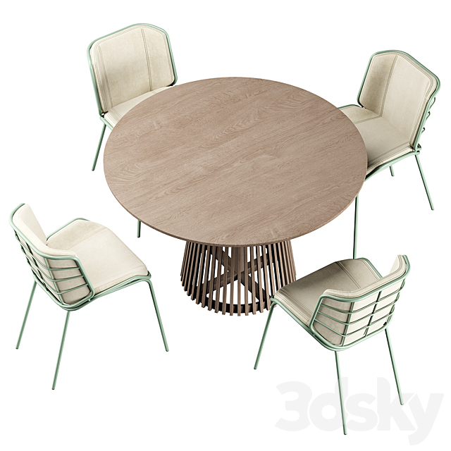 Irune Ola Forma Table Traba GIACOMO CATTANI chair 3DS Max Model - thumbnail 5