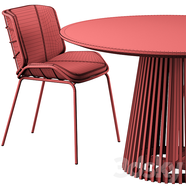 Irune Ola Forma Table Traba GIACOMO CATTANI chair 3DS Max Model - thumbnail 6