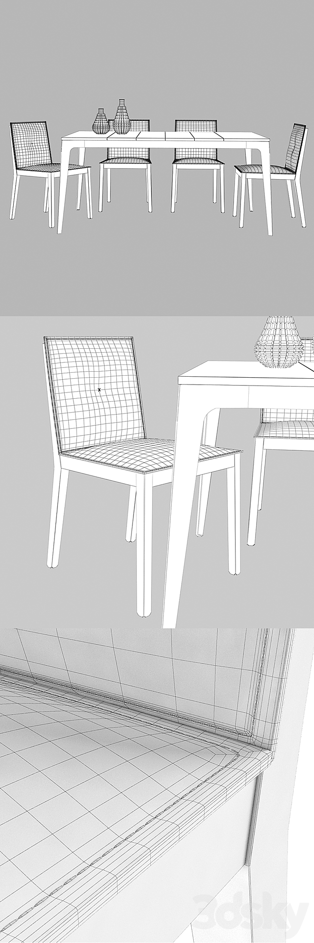 Jag table and chair Esedra (Alf + daFrè) 3DSMax File - thumbnail 2