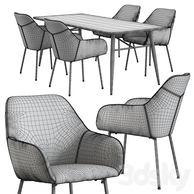 Jysk _ Hadrup Chair + Radby Table 3DSMax File - thumbnail 3