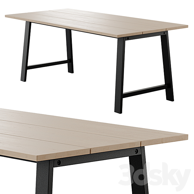 Jysk _ Kastrup Chair + Gadeskov Table 3DS Max Model - thumbnail 3