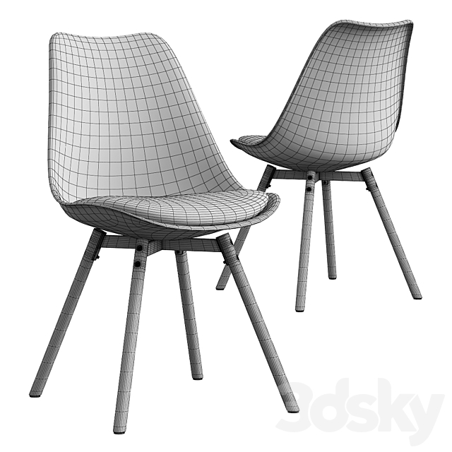 Jysk _ Kastrup Chair + Gadeskov Table 3DS Max Model - thumbnail 4