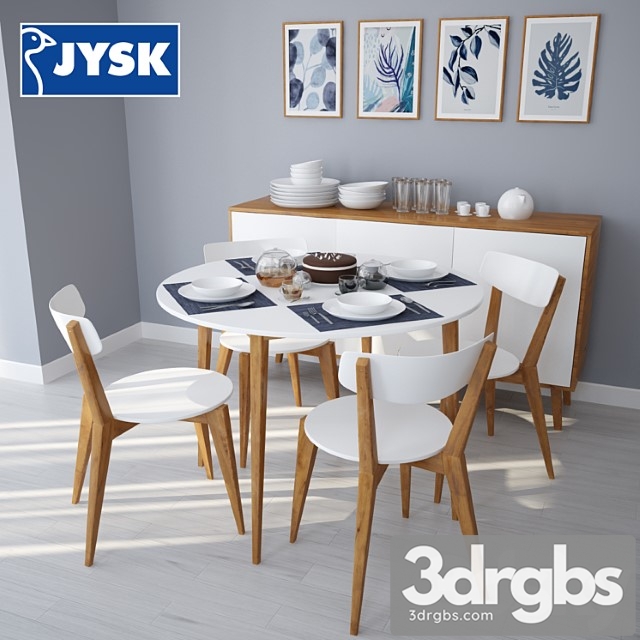 Jysk dinner set one 2 3dsmax Download - thumbnail 1