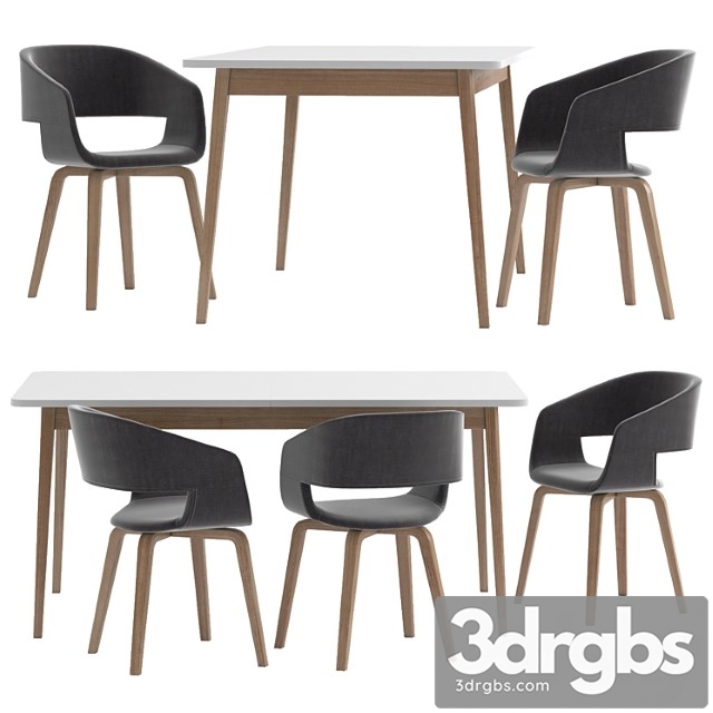 Jysk gammelgab table with holstebro chair - thumbnail 1