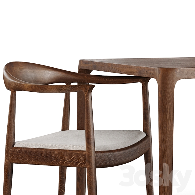 Kasauri table. Shomba chair. Partisan 3DSMax File - thumbnail 3