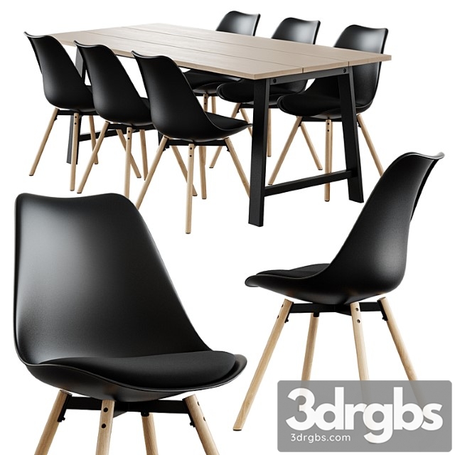 Kastrup chair + gadeskov table 3dsmax Download - thumbnail 1