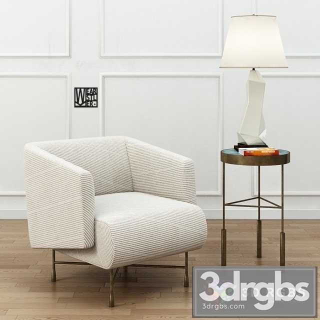 Kelly Wearstler Bijoux Lounge Chair 3dsmax Download - thumbnail 1